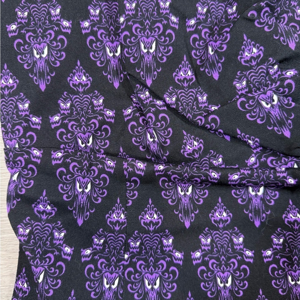 Disney Parks Dress Shop Haunted Mansion Wallpaper Midi Dress Womens large - Picture 4 of 4